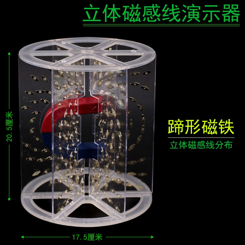 立體磁感線演示器磁鐵磁感線立體空間排布演示器初中高中物理磁學教學儀器實驗器材條形磁鐵蹄形磁鐵-細節圖2