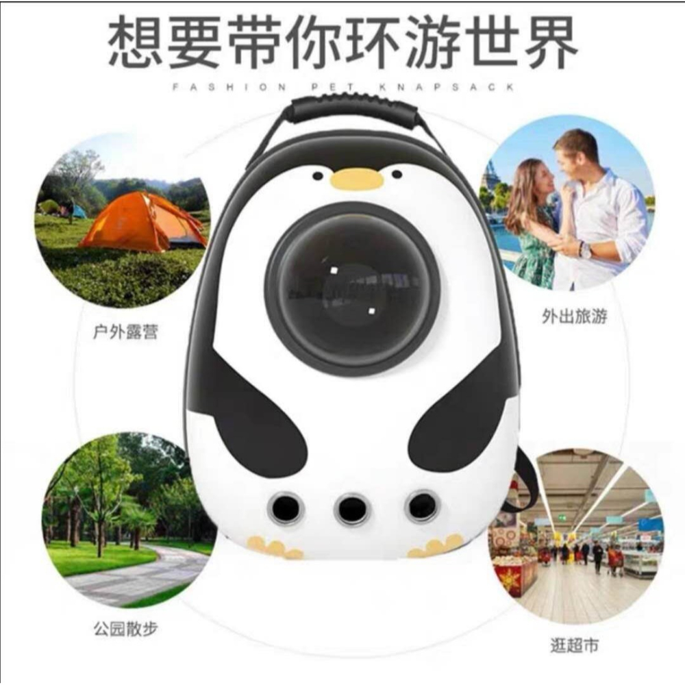 寵物包雙肩包太空艙貓包大容量狗包透氣揹包貓咪包外出便攜胸前包-細節圖2