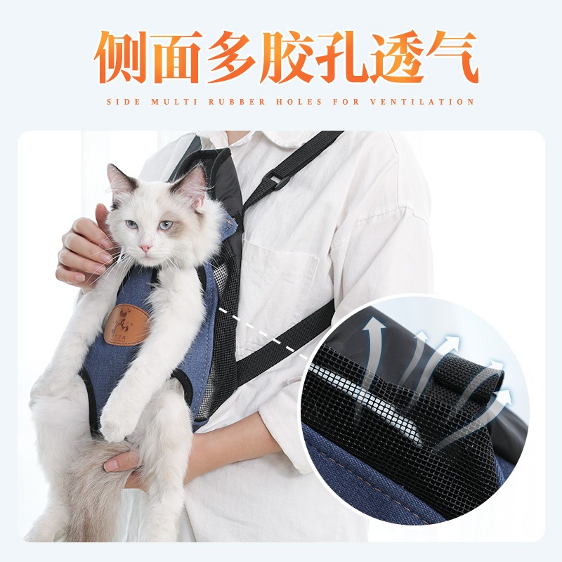 貓包外出便攜貓咪背帶胸前包狗狗出行遛貓背貓兜貓袋雙肩寵物揹包-細節圖3