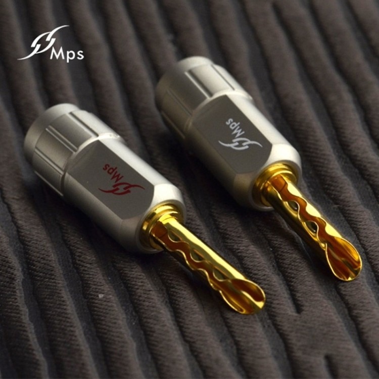 臺灣MPS 純銅24K鍍金Shark-5 免焊香蕉頭 音響音箱線喇叭線插頭-細節圖4