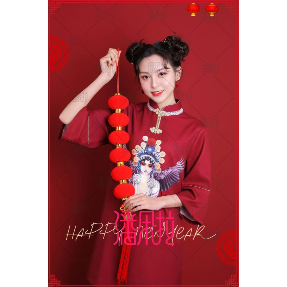 2020新年主題寫真攝影服裝中國風復古旗袍藝術照年會夜店舞臺演出-細節圖2