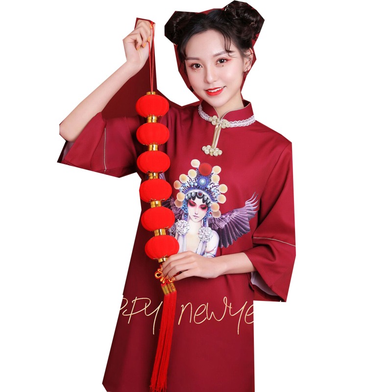 2020新年主題寫真攝影服裝中國風復古旗袍藝術照年會夜店舞臺演出-細節圖4