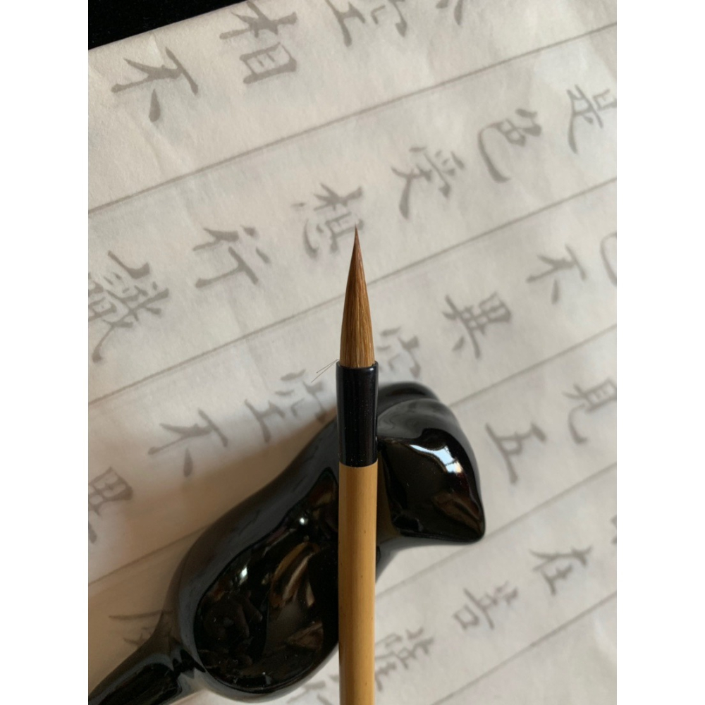 凈尾小楷毛筆純狼毫出鋒2釐米精品 善璉湖歐陽詢靈飛經抄經寫卷墨-細節圖3