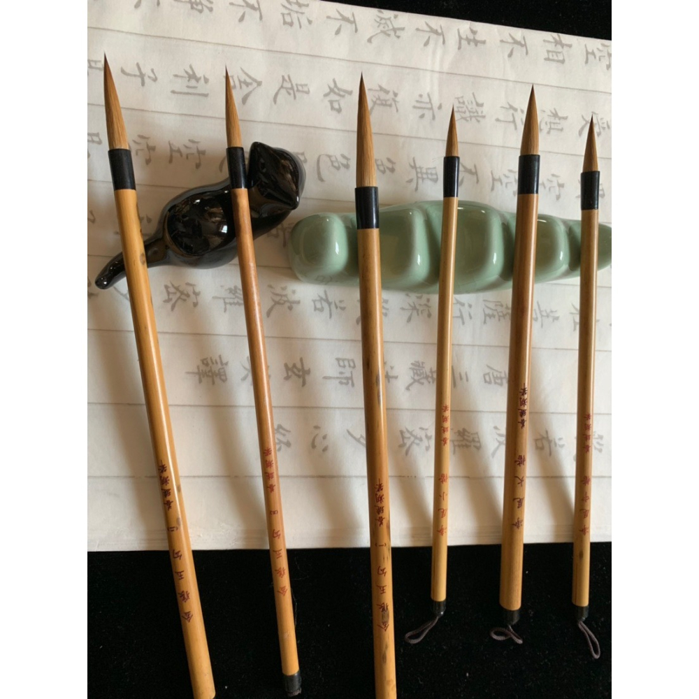 凈尾小楷毛筆純狼毫出鋒2釐米精品 善璉湖歐陽詢靈飛經抄經寫卷墨-細節圖5
