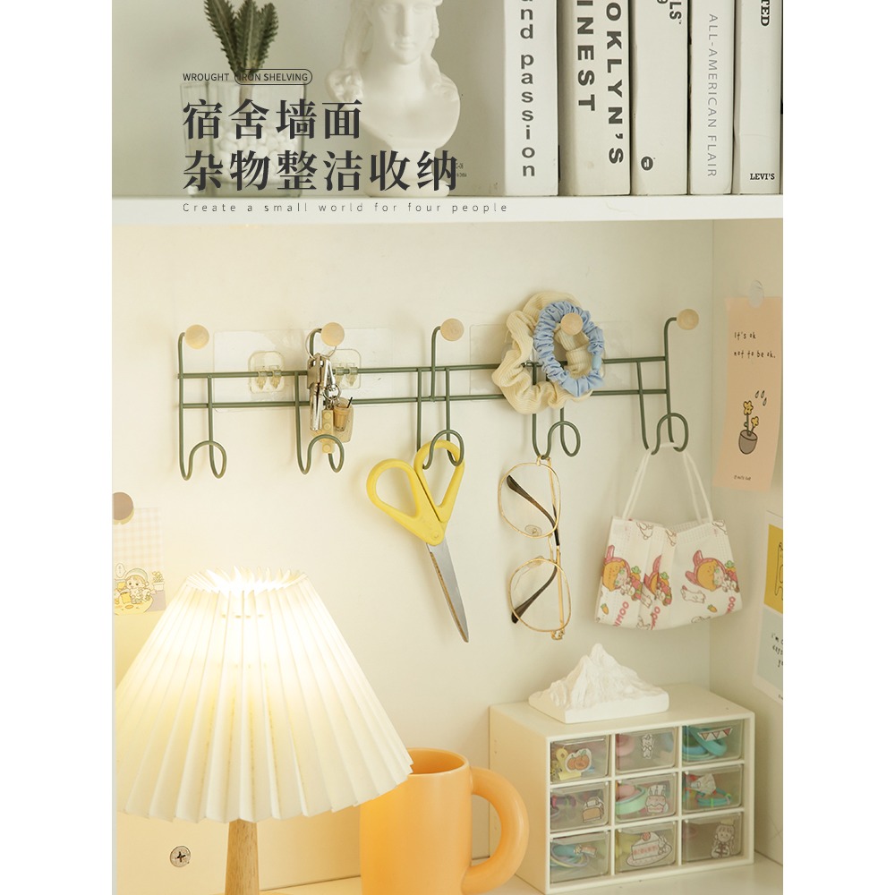 門後掛鉤免打孔包包掛架衣帽掛衣架壁掛式強力粘膠墻上墻壁置物架-細節圖2