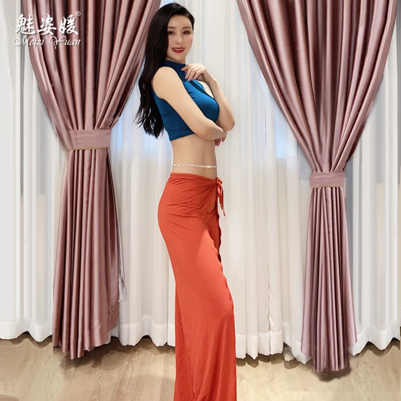 魅姿媛肚皮舞練功服莫代爾演出套裝純棉初學者東方舞蹈褲子女現代-細節圖3