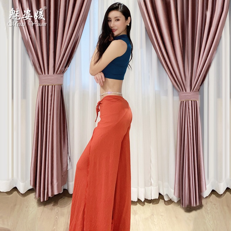 魅姿媛肚皮舞練功服莫代爾演出套裝純棉初學者東方舞蹈褲子女現代-細節圖4