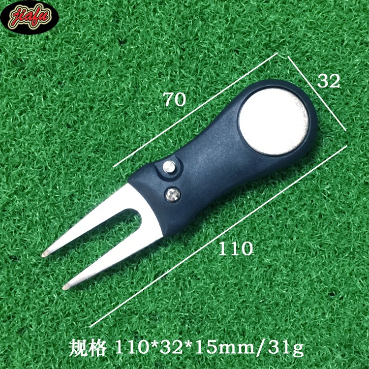 高爾夫果嶺叉可折疊球叉不銹鋼塑料金屬mark球童工具修復器-細節圖5