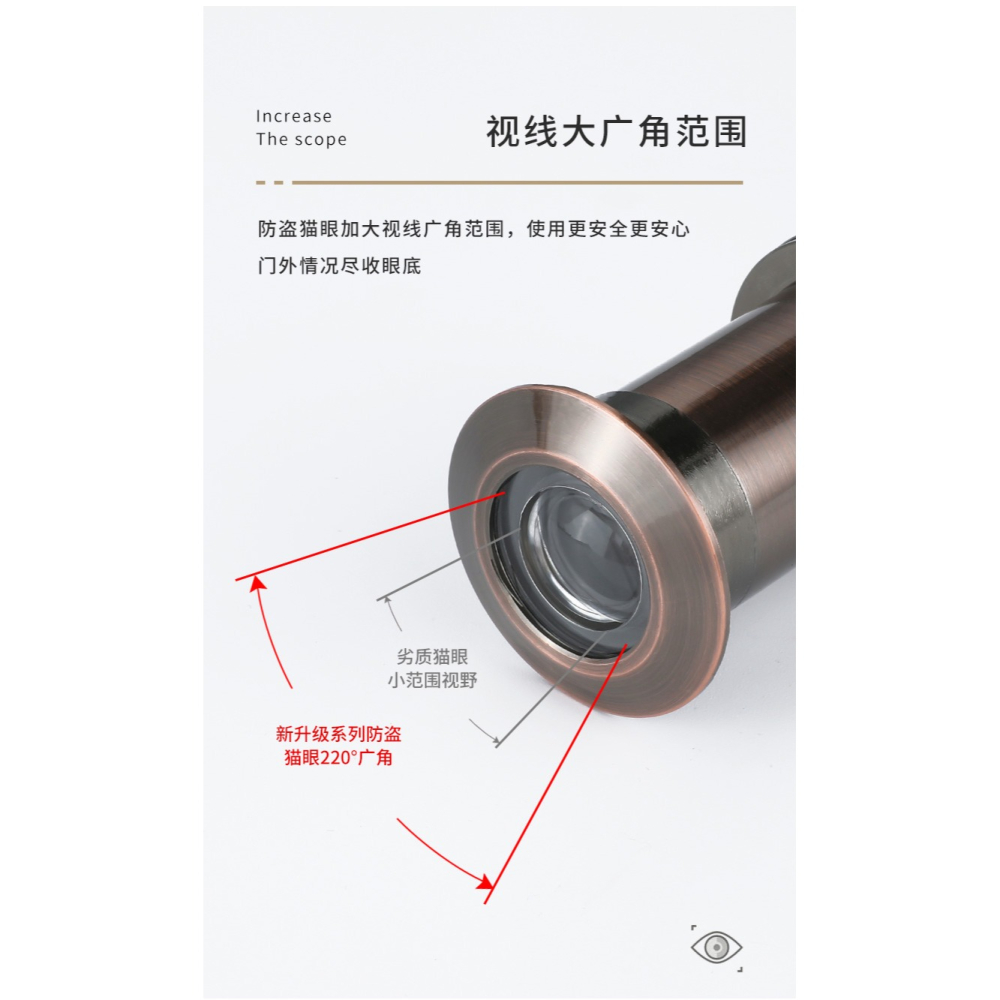 防盜門貓眼門鏡通用堵孔二合一門鈴家用門上貓眼攝像頭監控防盜器-細節圖10