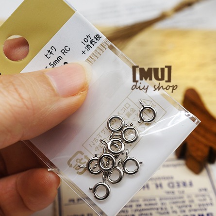 diy手工配件日本進口貴和kiwa 6mm圓扣彈簧扣連接扣 10個原包裝-細節圖4