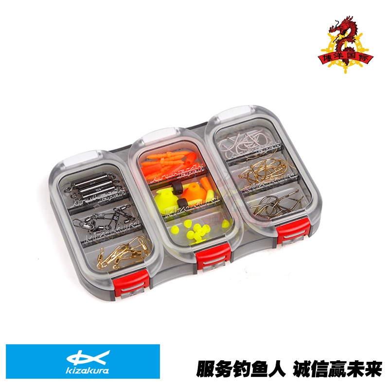 Kizakura卡薩酷拉單層配件盒海釣小配件零件盒垂釣用品盒-細節圖4