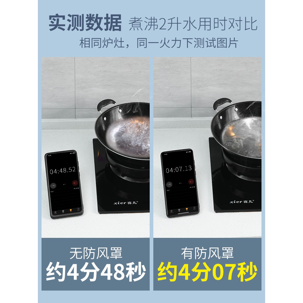 煤氣竈聚火防風罩家用燃氣竈臺架託節能圈通用型防滑支架擋風架子-細節圖4