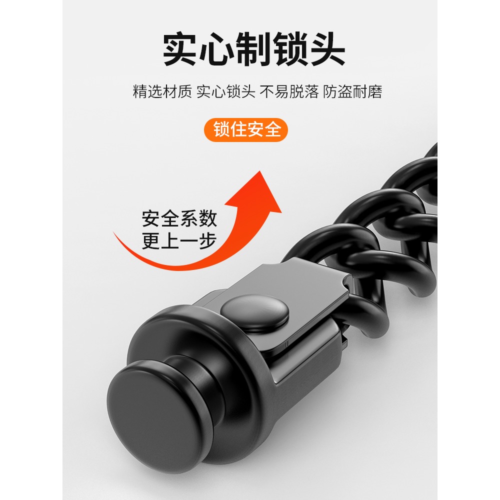 防盜鏈免打孔門鎖門栓防盜扣門鏈安全鏈防盜門內反鎖扣安全鎖拉扣-細節圖3