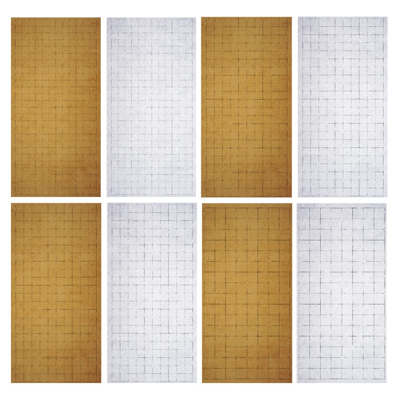 宣藝齋金粟四尺六尺整張方格書法宣紙復古半生熟帶格子大楷中楷小楷國展書法投稿創作楷書書法專用紙-細節圖4