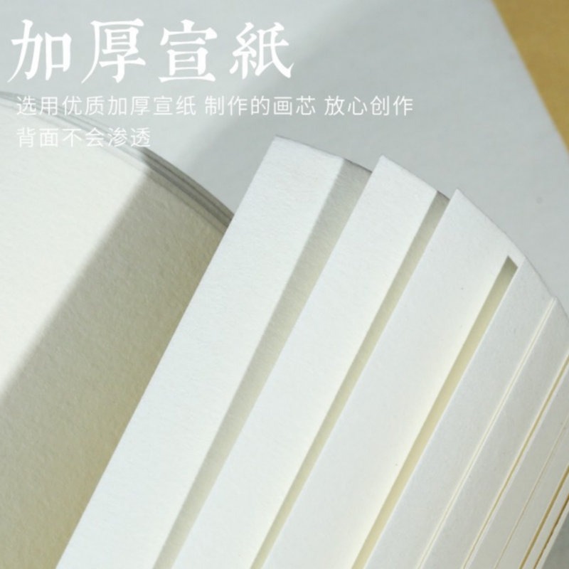 宣藝齋四尺對開三尺整張宣紙軟卡卡紙書法國畫作品紙加厚空白卡紙生宣半生熟宣免裝裱長方形鏡片安徽宣紙-細節圖3