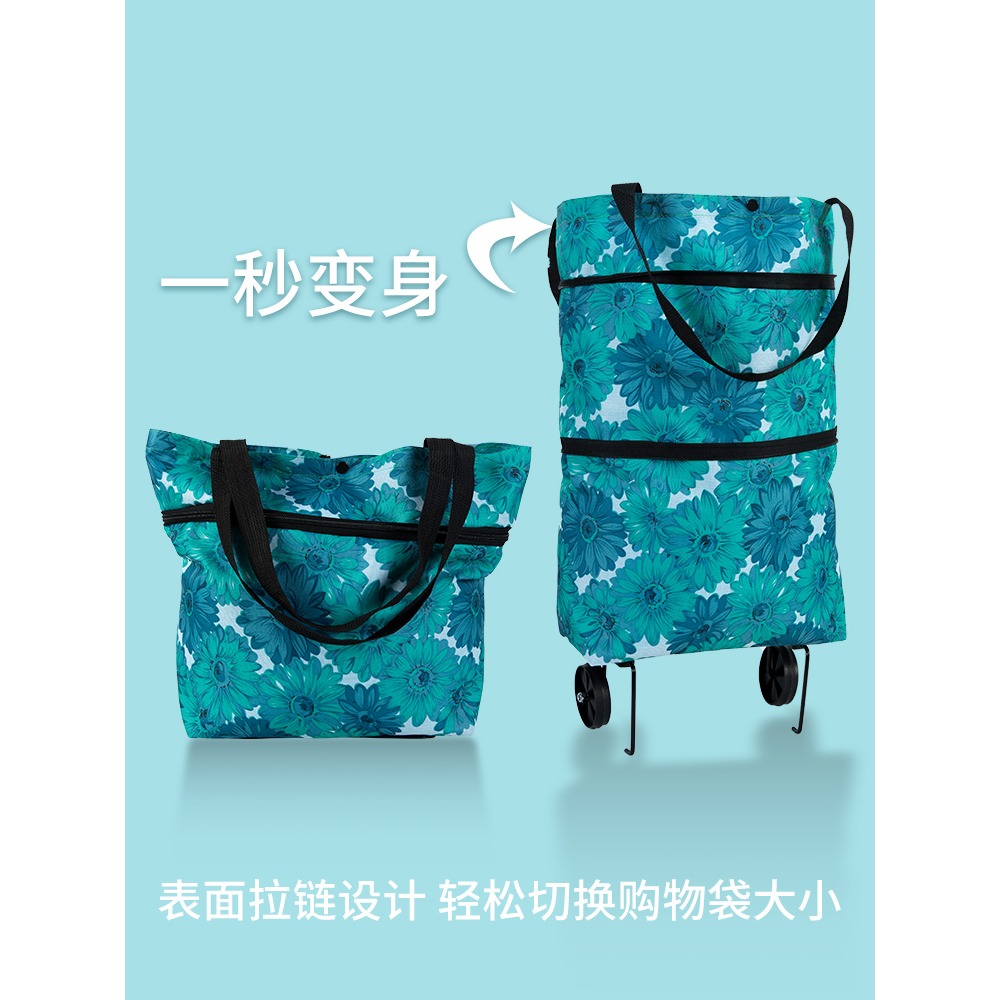 便攜購物爬樓梯買菜車小拉車家用可折疊輕便手拉桿拖車老人手推車-細節圖3