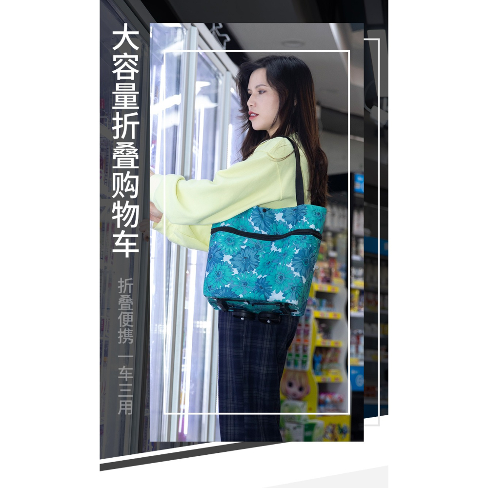 便攜購物爬樓梯買菜車小拉車家用可折疊輕便手拉桿拖車老人手推車-細節圖6