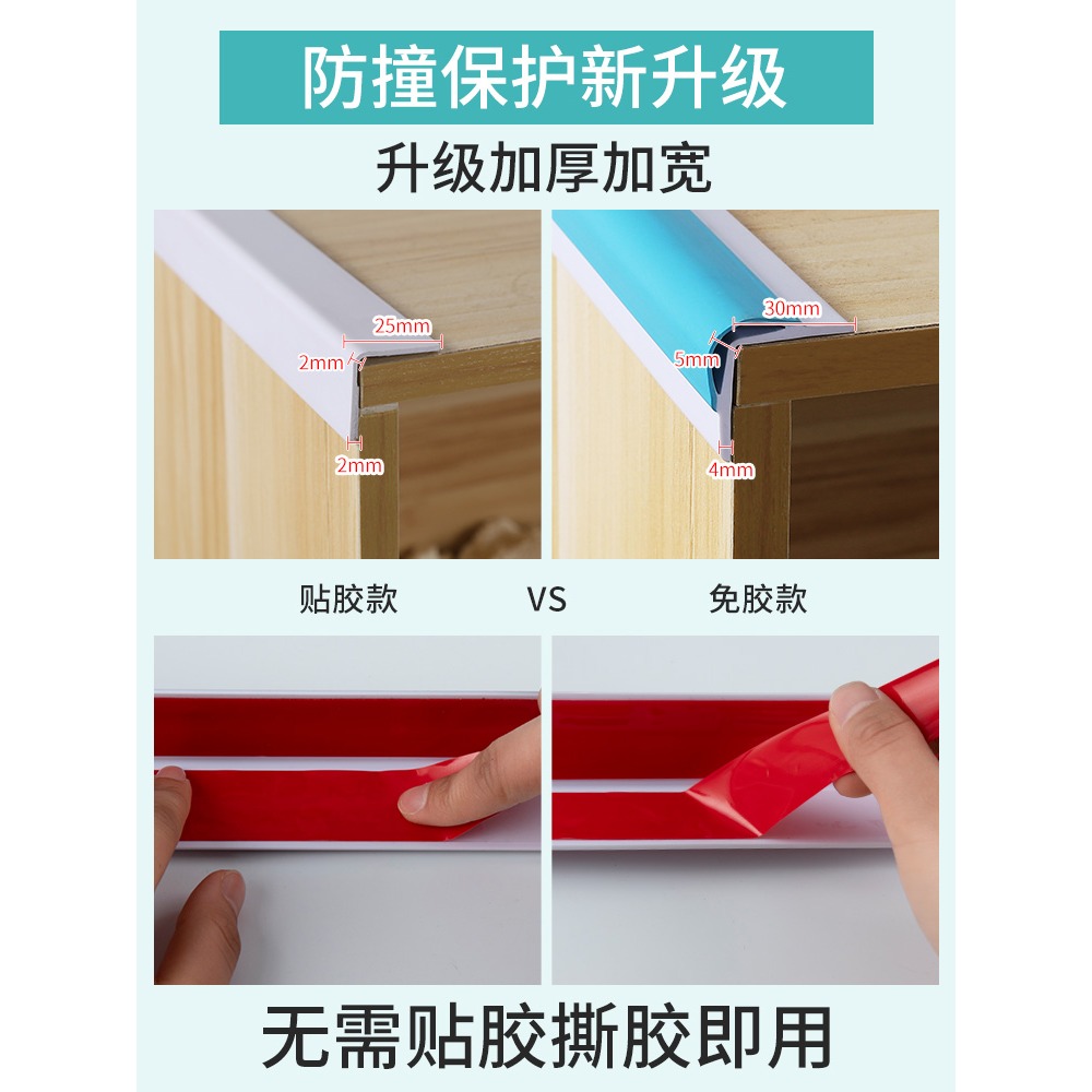 幼兒園小孩兒童防撞條加厚加寬墻角保護條護角膠條護角條 護墻角-細節圖4