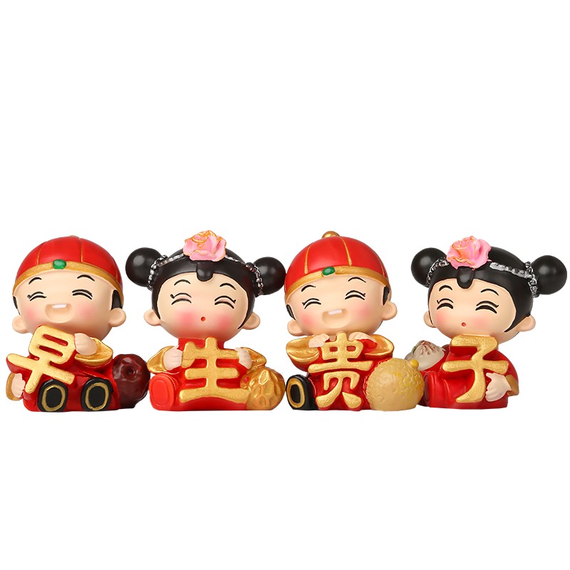 吉善緣 百年好合娃娃擺件 相親相愛婚慶結婚紀念品玩偶工藝品2121-細節圖2