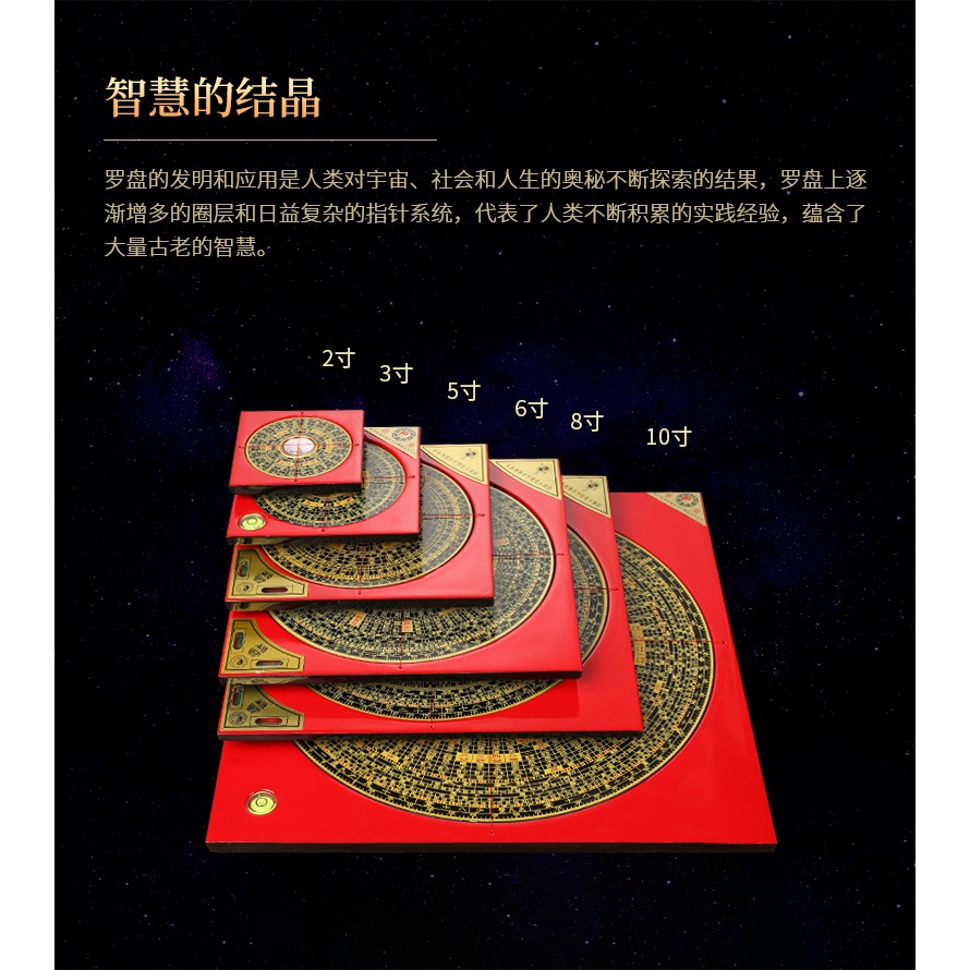 上善若水 通勝羅盤擺件八卦羅盤儀 指南針羅經盤綜合羅盤WW0002-細節圖8