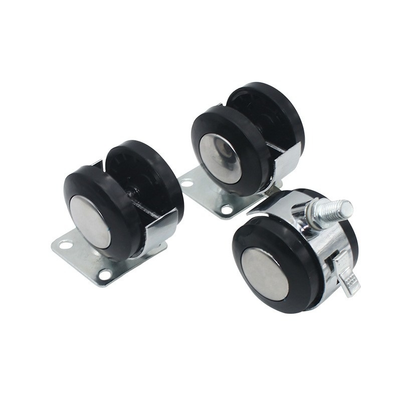 廠家直銷絲牙平板合金萬向輪帶剎車傢俱活動輪轉椅腳輪傢俱電器輪-細節圖5