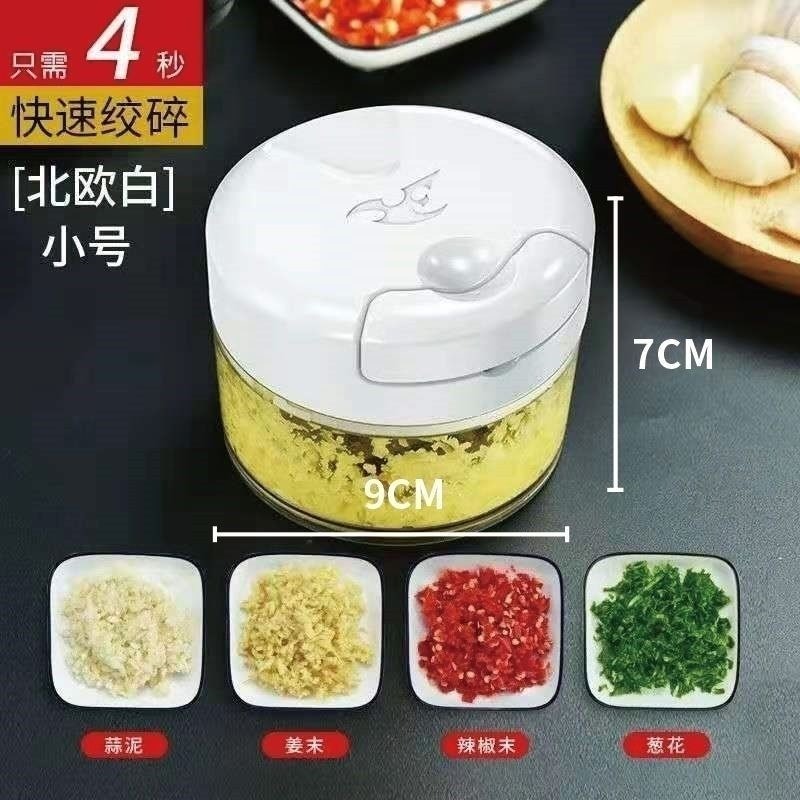 家用壓蒜搗蒜泥神器手動小型蒜末粉碎輔食迷你蒜蓉攪碎機拉蒜神器-細節圖6