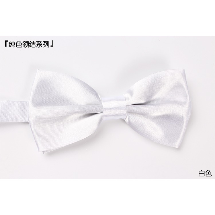 領結男女蝴蝶結婚禮新郎婚慶伴郎黑大紅酒紅正裝英倫潮雙層服務員-細節圖3