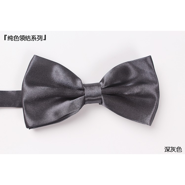 領結男女蝴蝶結婚禮新郎婚慶伴郎黑大紅酒紅正裝英倫潮雙層服務員-細節圖4