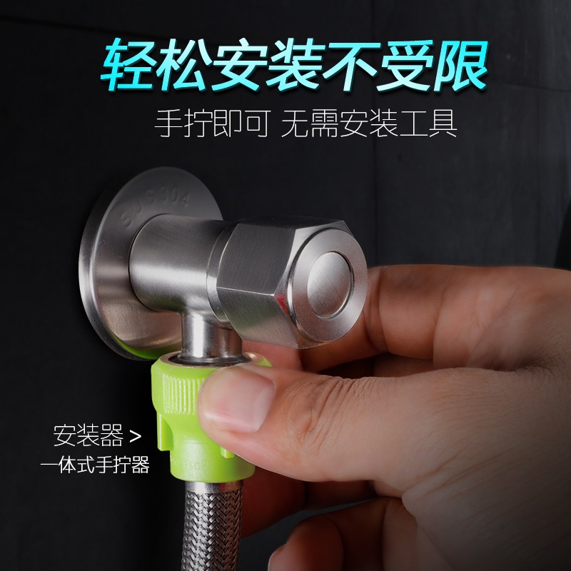 不銹鋼編織軟管熱水器水管高壓防爆家用馬桶4分304進水軟管冷熱-細節圖2