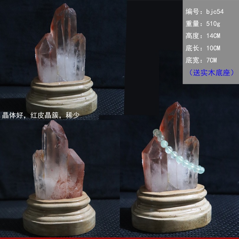 晶魁天然白水晶簇大塊擺件首飾消磁標本石電腦辦公裝飾景觀石原礦-細節圖2