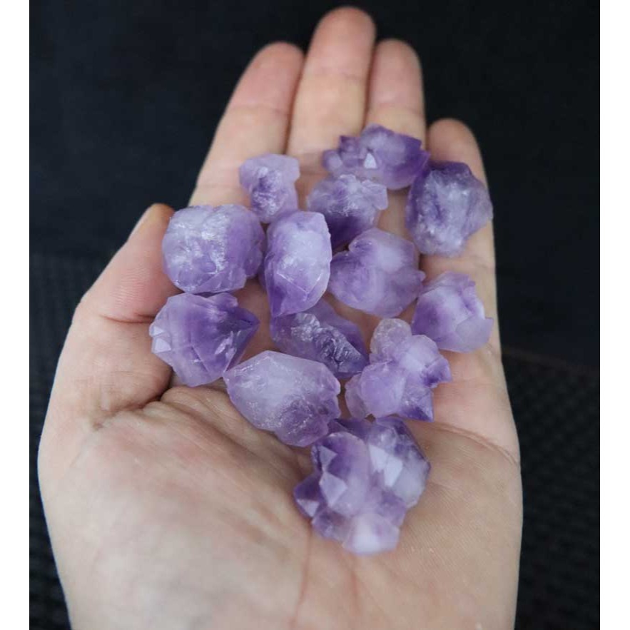 晶魁天然紫水晶原礦香薰石手鏈消磁碎石魚缸石居家裝修風景石-細節圖5