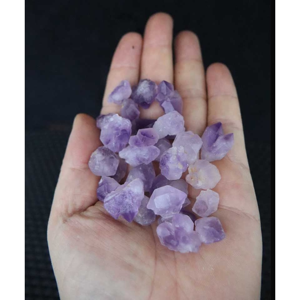 天然白水晶小簇紫水晶牙花消磁凈化家居裝修石材魚缸花卉標本景石-細節圖3