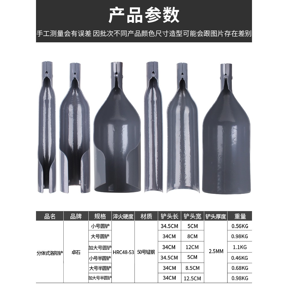 挖土坑洛陽鏟子打洞取土挖洞神器戶外打樁井農用工具挖溝勘探鐵鍬-細節圖3