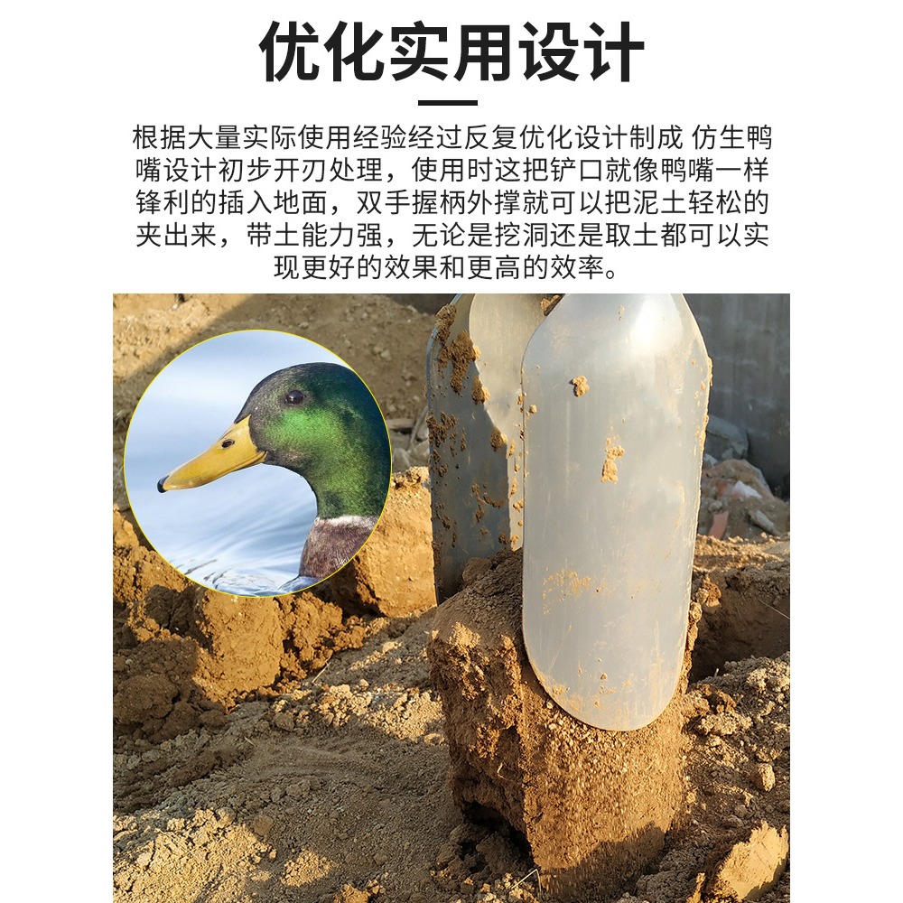 洛陽鏟子戶外挖土鐵鍬農用取土移苗起苗對鍬園林工具挖坑打洞神器-細節圖4