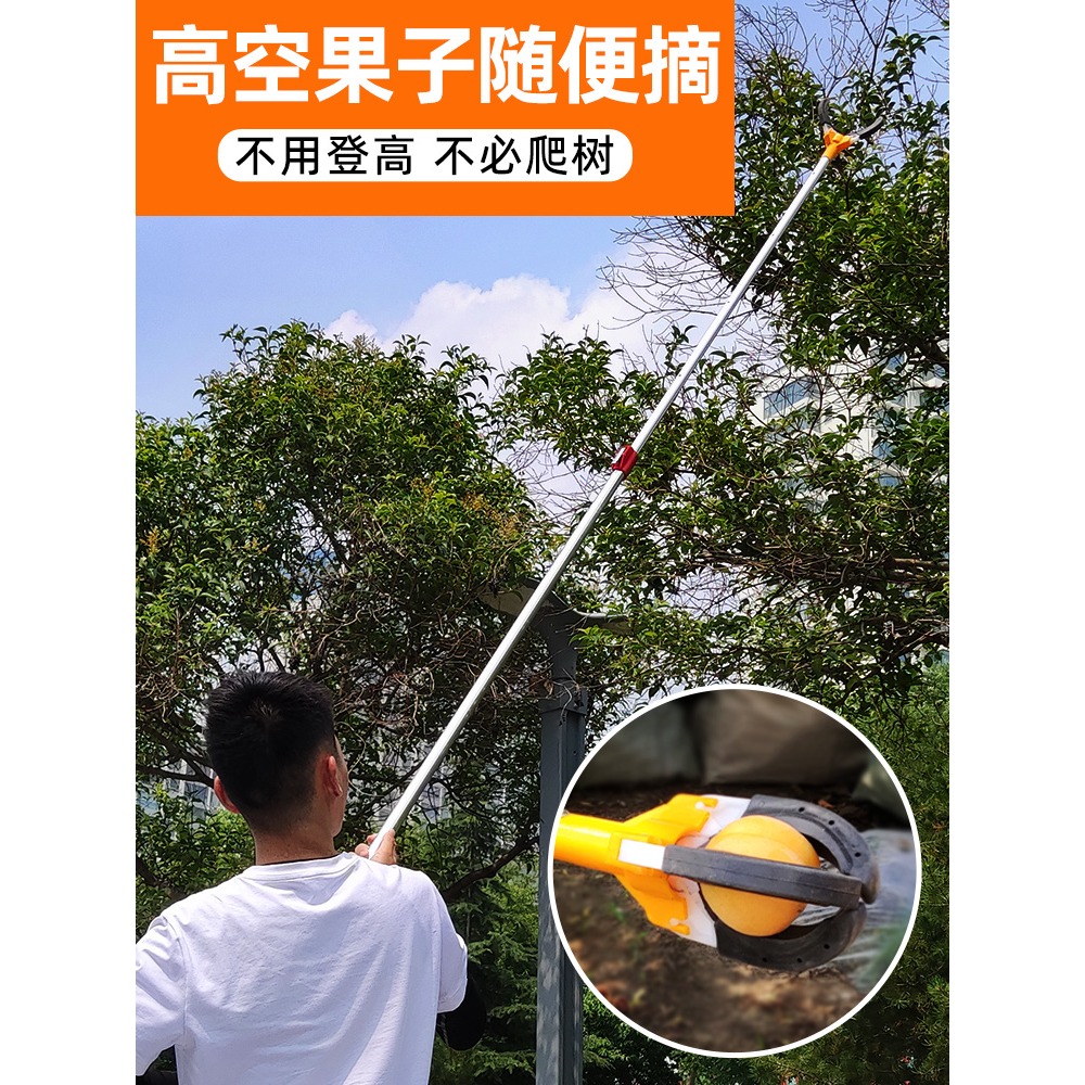 高空摘果神器三爪多功能加長伸縮式摘水果剪刀蘋果梨杏摘芒果柿子-細節圖5