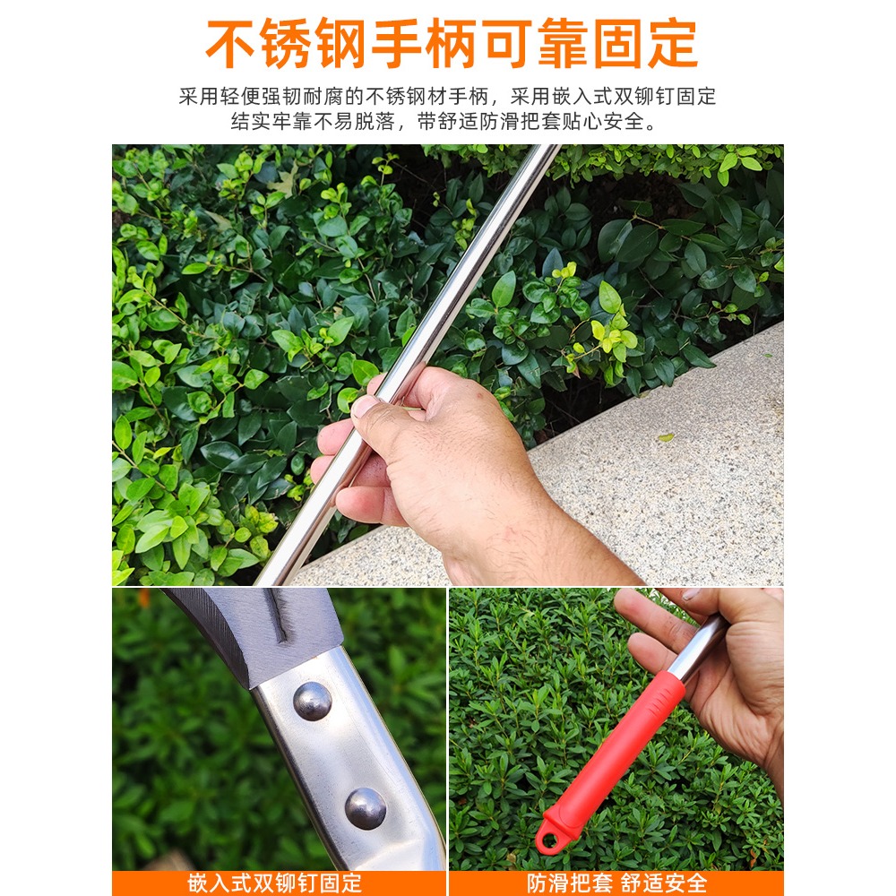 農用鐮刀割草割菜鋸樹枝加長不銹鋼除草神器大小鋸齒麥子玉米工具-細節圖5