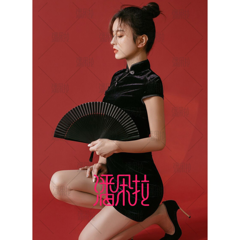 新款影樓中國風復古旗袍寫真主題服裝私房藝術照夜店DS舞臺演出服-細節圖3