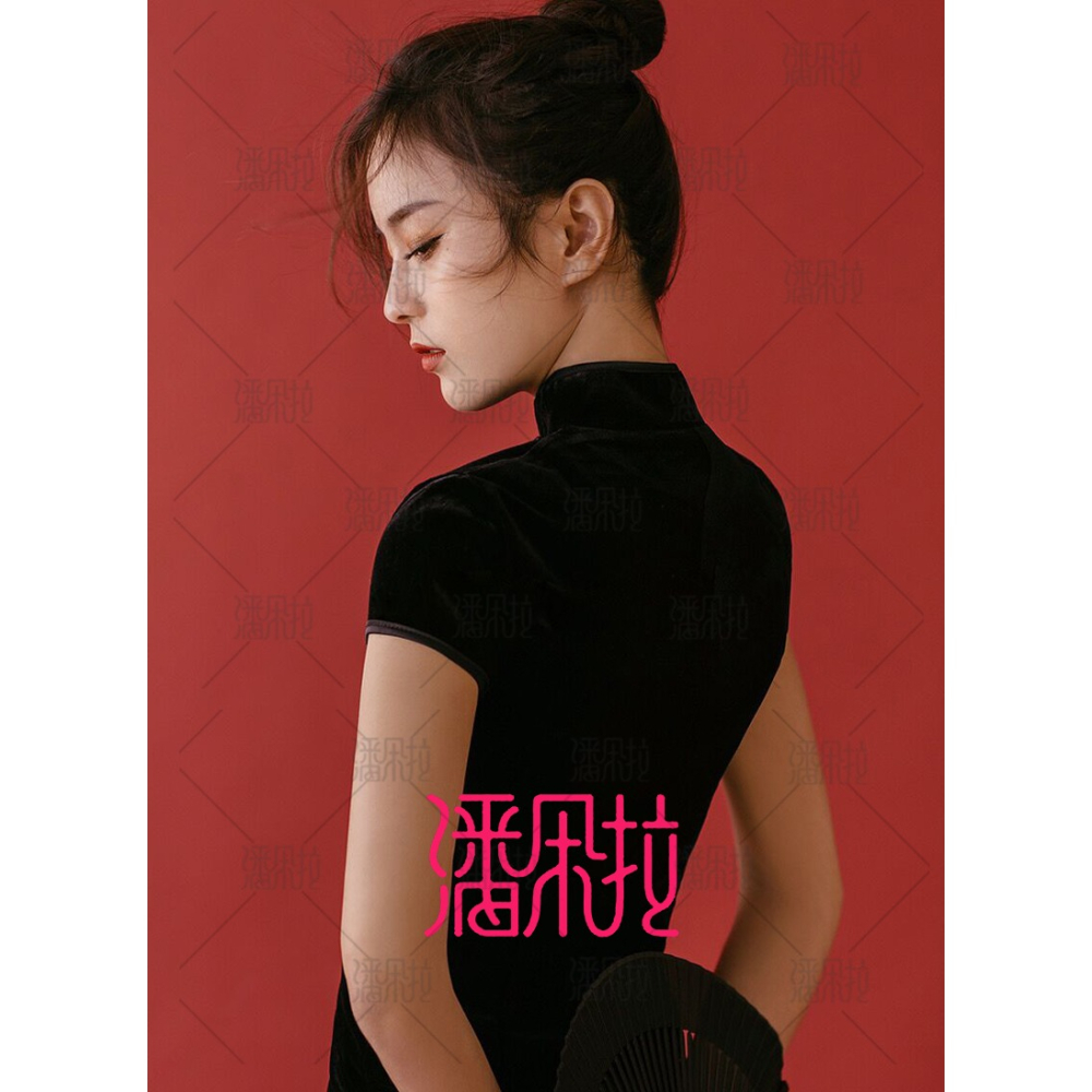 新款影樓中國風復古旗袍寫真主題服裝私房藝術照夜店DS舞臺演出服-細節圖4