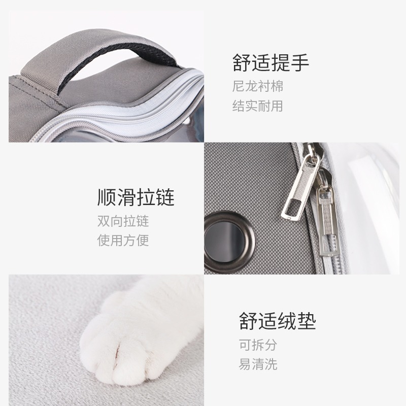 貓包太空包寵物外出便攜貓咪狗狗大號透明揹包太空艙便攜雙肩包-細節圖3