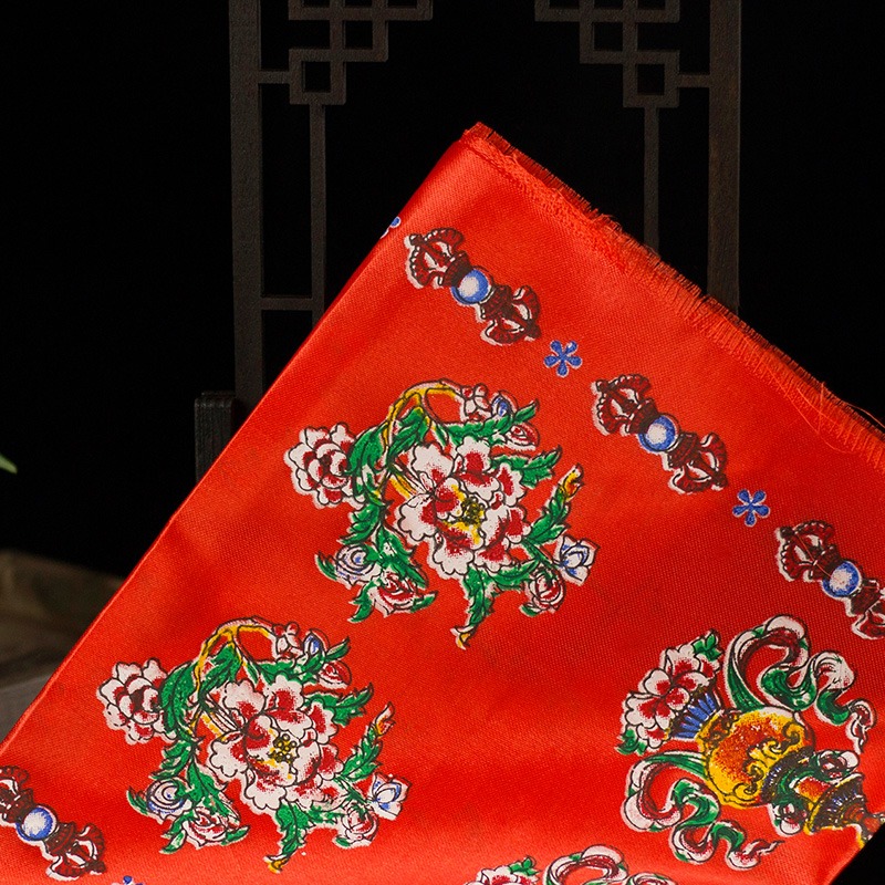藏族哈達西藏民族風佛堂裝飾 4排印花八吉祥哈達150cm*24cm小號-細節圖2