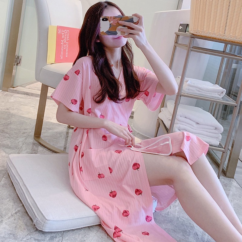 日式和服睡衣女夏天短袖睡袍韓版清新學生薄款夏季睡裙子浴袍夏款-細節圖9