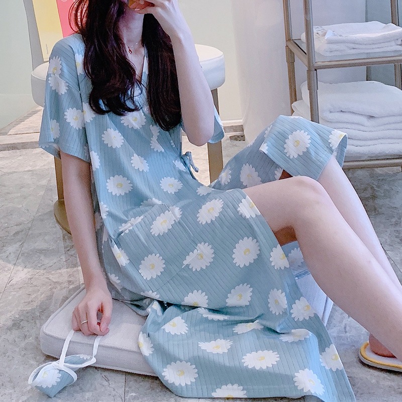 睡裙女夏季薄款日式和服浴袍甜美可愛日系帶睡衣女款長款過膝睡袍-細節圖9