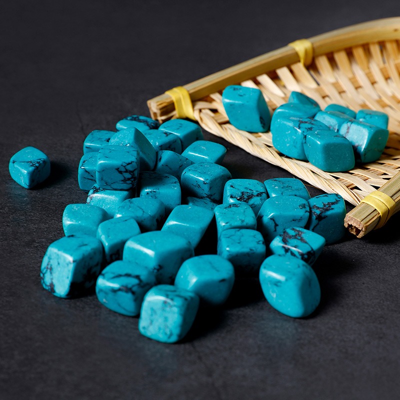 佛教用品 佛像佛塔裝藏修供曼扎寶石 供七寶石 綠松石 方形1兩50g-細節圖2