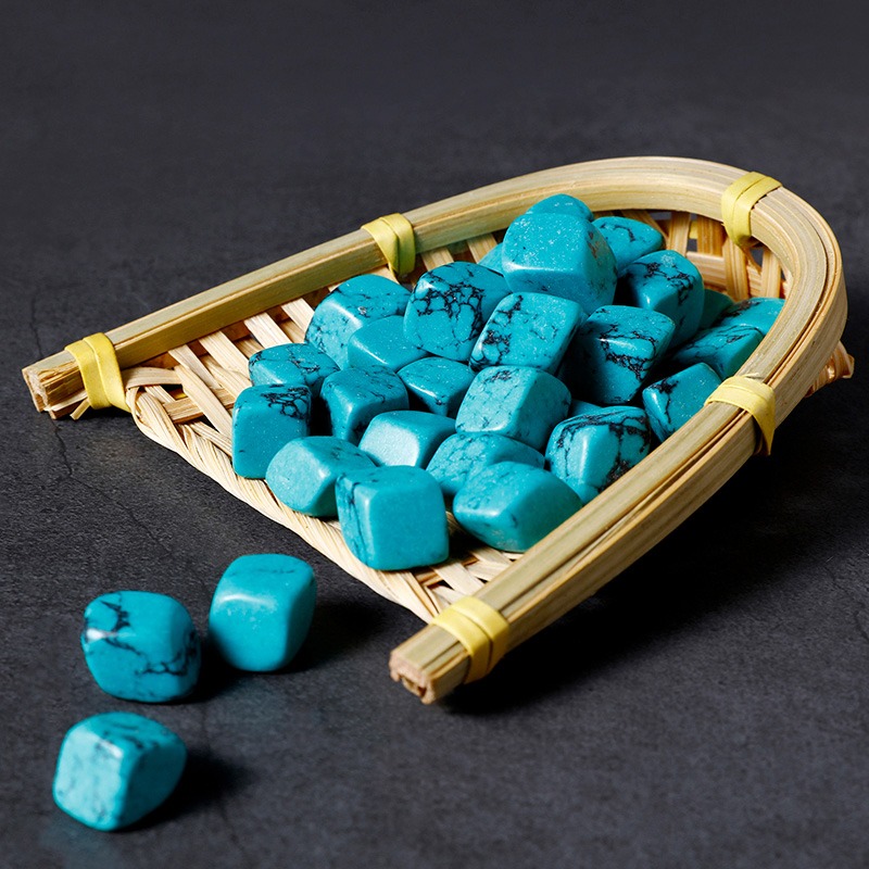 佛教用品 佛像佛塔裝藏修供曼扎寶石 供七寶石 綠松石 方形1兩50g-細節圖3