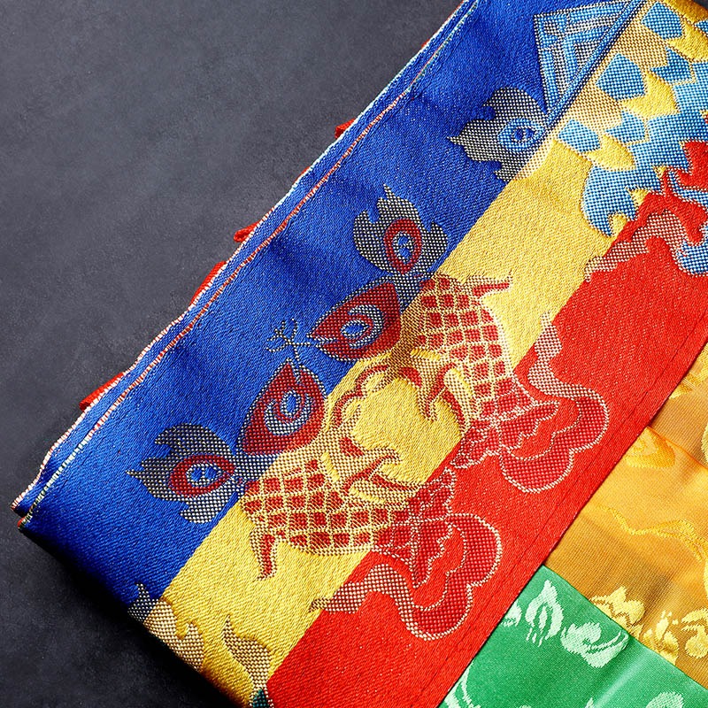 西藏寺院酒店居家裝飾用品 佛教八寶吉祥帷幔 佛教墻圍桌圍家用-細節圖2