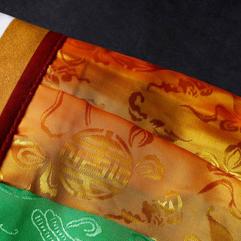 藏式吉祥帷幔數碼佛教印花 西藏墻圍桌圍佛教寺院酒店居家裝飾用-細節圖3