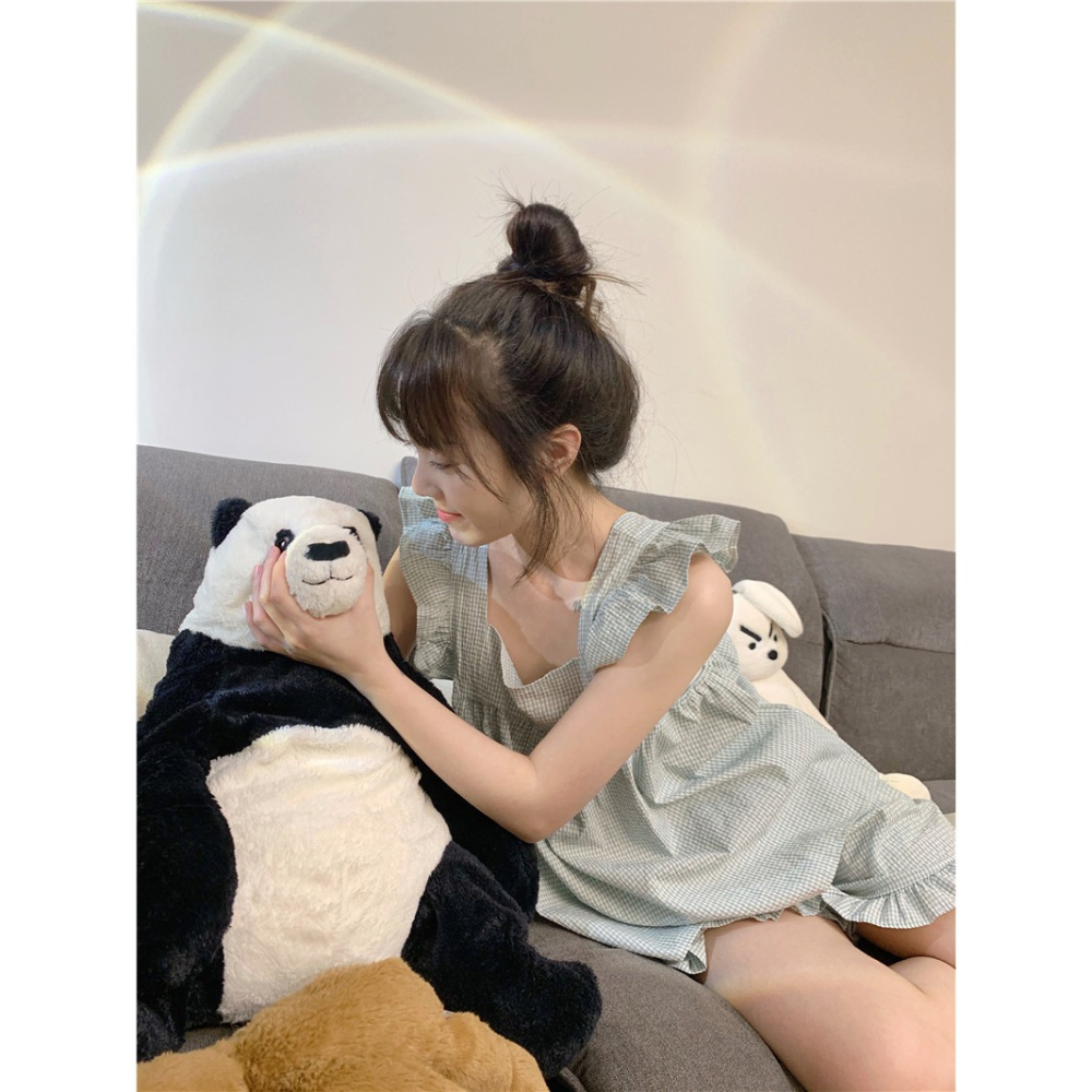 可愛木耳邊吊帶睡衣兩件套裝ins純欲風少女年新款家居服甜美-細節圖9