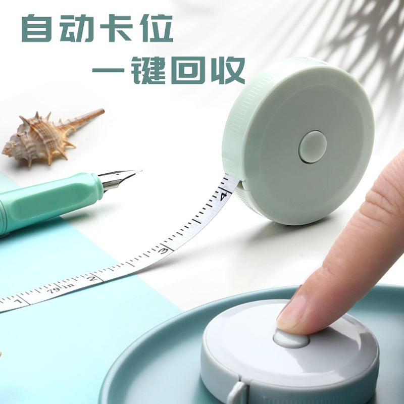 小卷尺迷你皮尺軟尺米尺多功能高精度2m米量三圍腰圍胸圍軟尺子量衣皮尺家用服裝裁縫隨身嬰兒寶寶量身高布尺-細節圖3