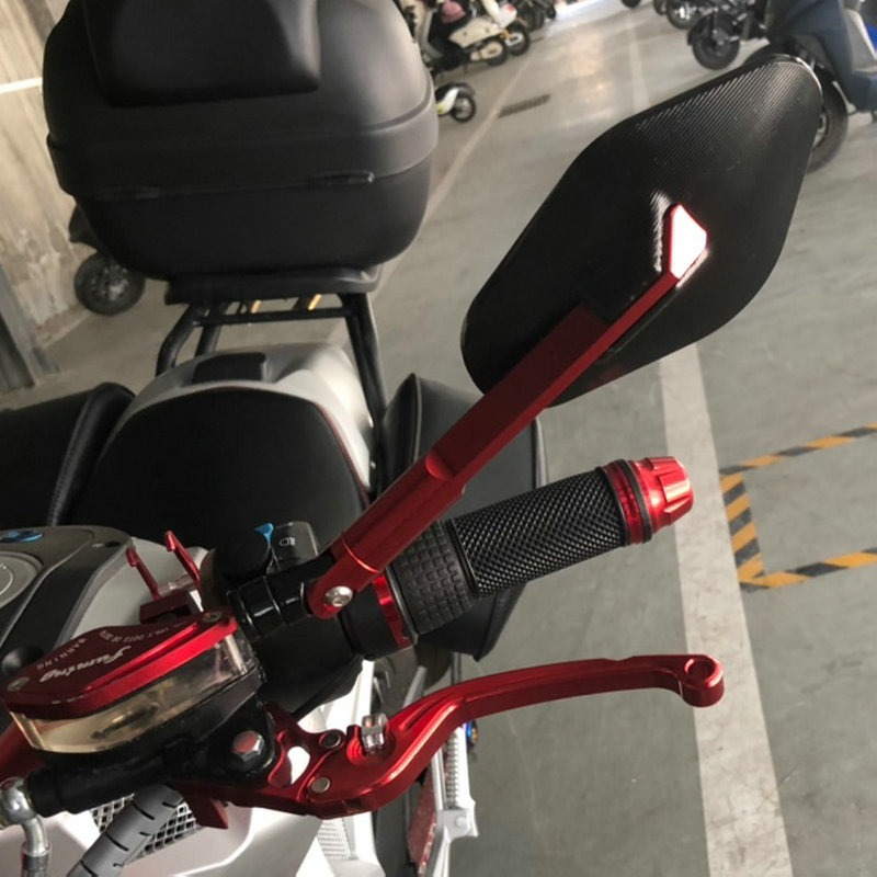 包郵摩托車改裝CNC反光倒車鏡 錢江黃龍300春風狒狒 鋁合金後視鏡-細節圖3