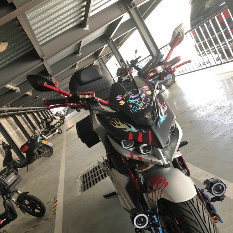包郵摩托車改裝CNC反光倒車鏡 錢江黃龍300春風狒狒 鋁合金後視鏡-細節圖4